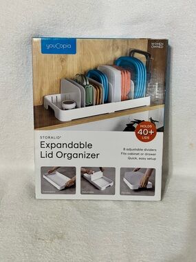 youCopia White Expandable Lid Organizer